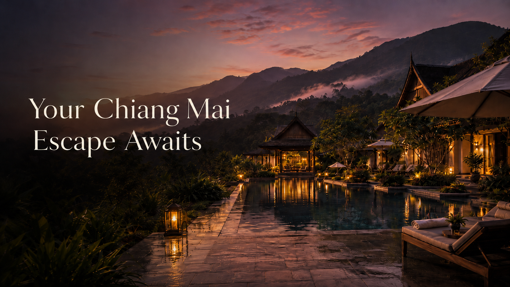 Lanna Valley Retreat at sunset