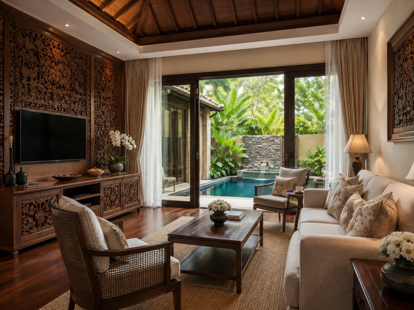 One Bedroom Pool Villa living room